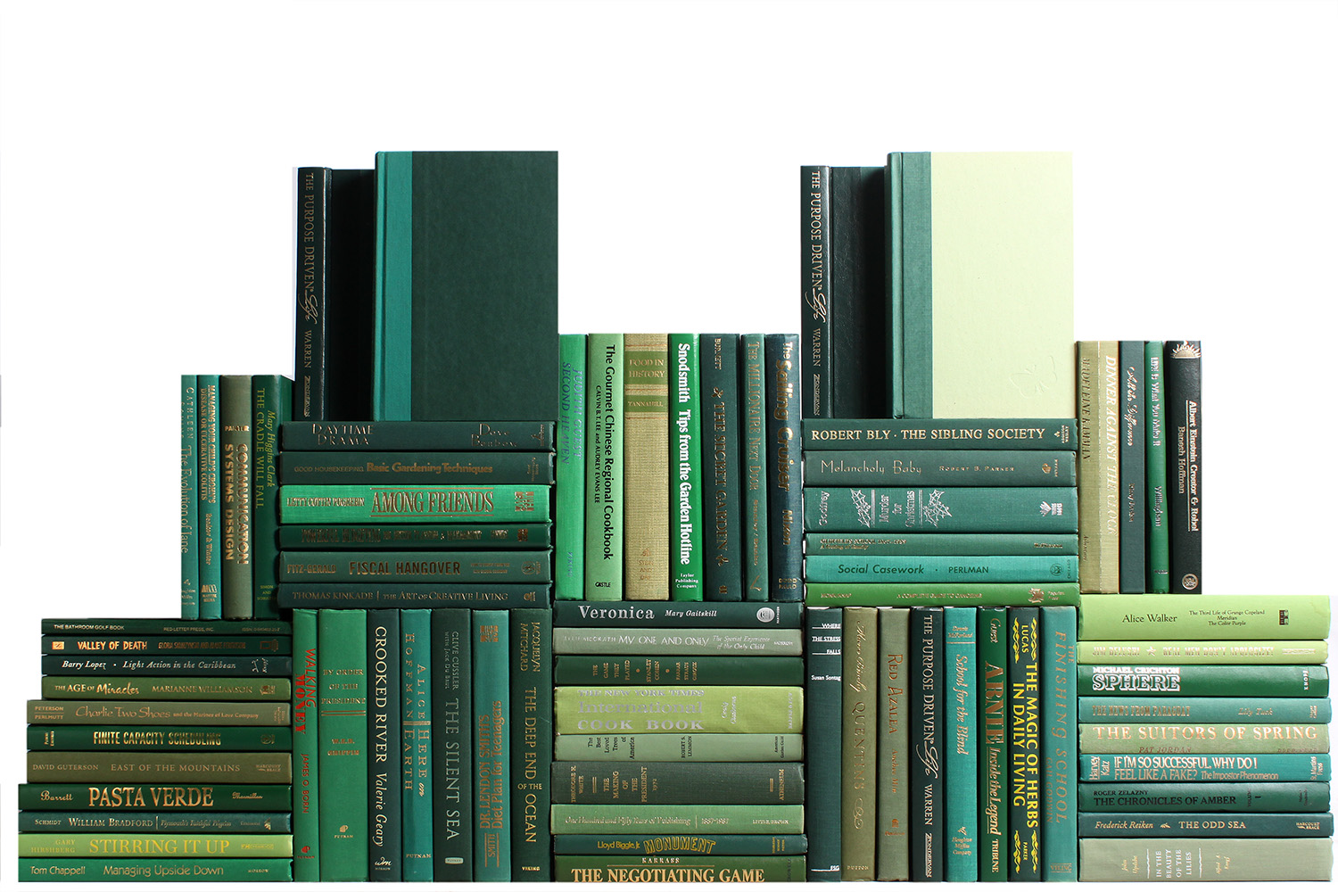 Modern Boxwood Book Wall, S/75~P77591914