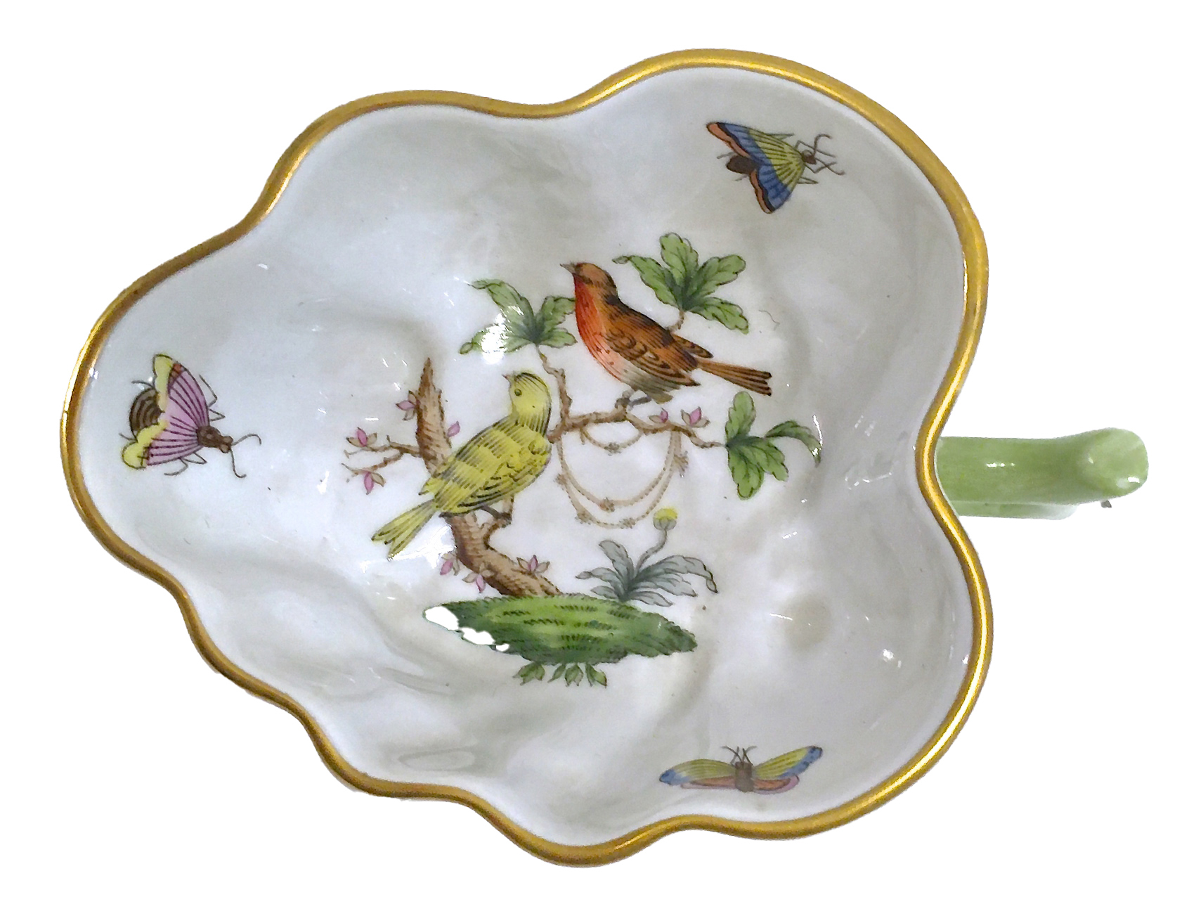 Herend Widbird & Butterfly Leaf Dish~P77662591