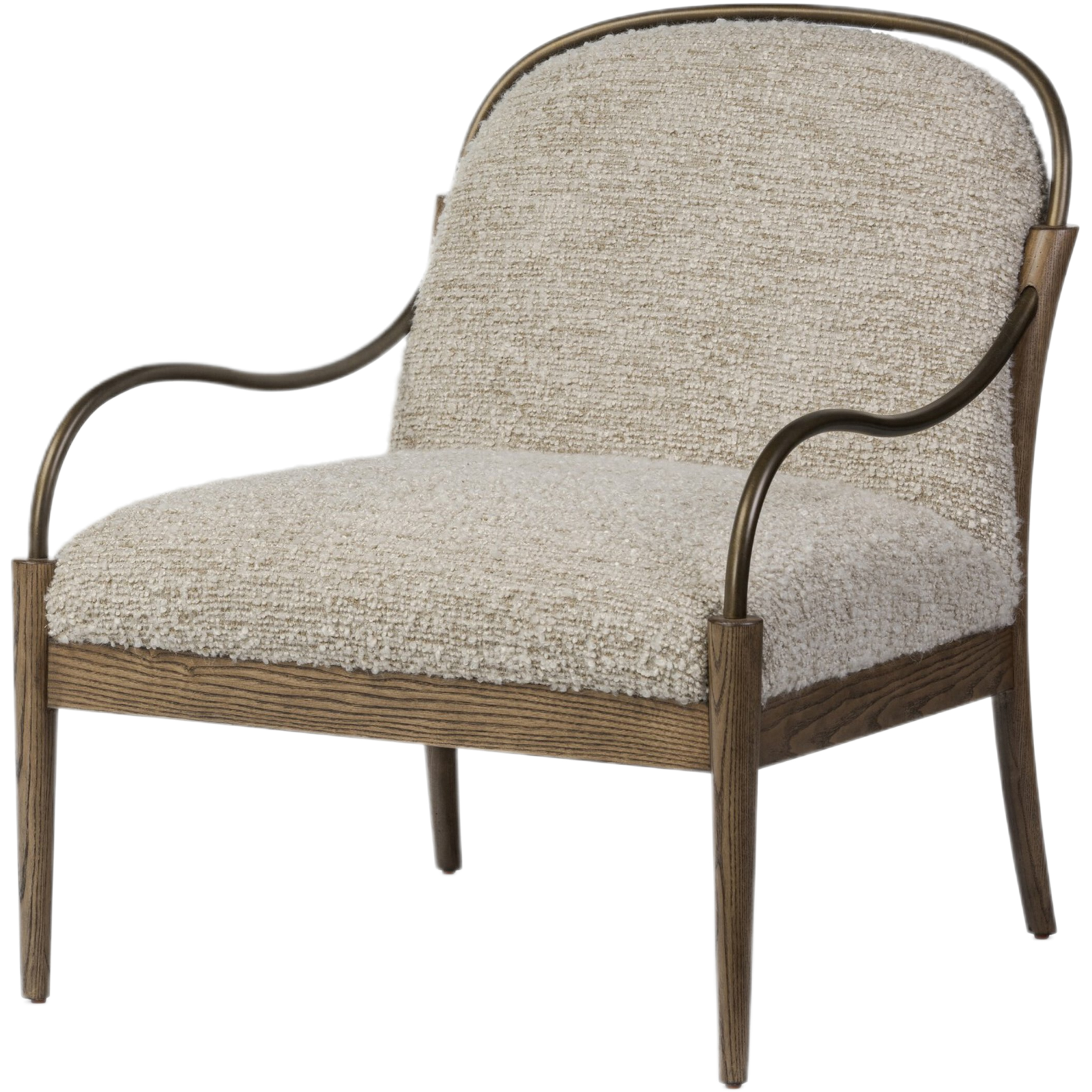 Demi Accent Chair, Ivan Stone Boucle One Kings Lane