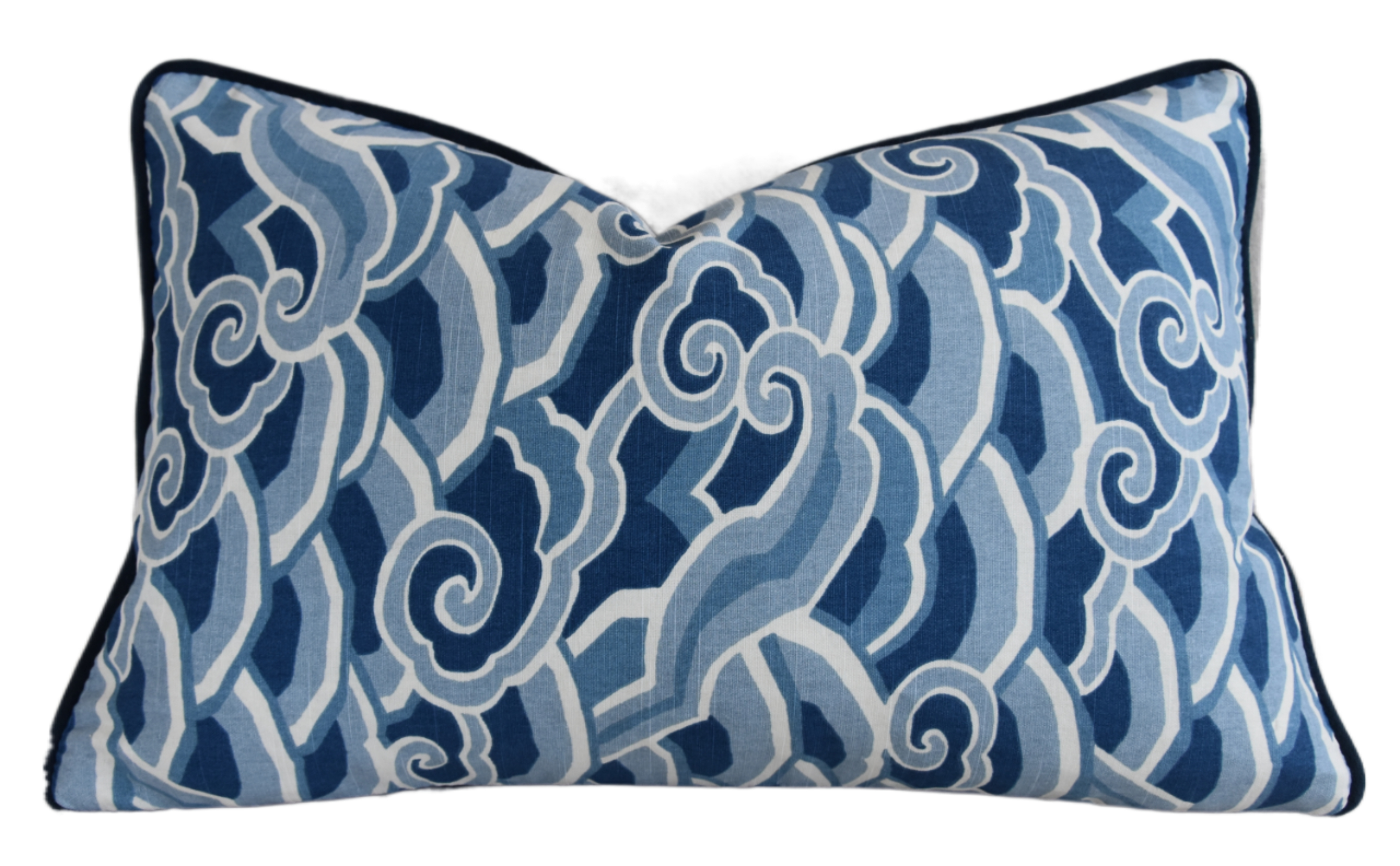 Blue Kravet Coastal Nautical Wave Pillow Blue Kravet Coastal Nautical Wave Pillow~P77664110
