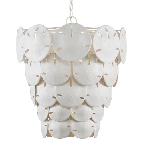 Tulum Large Chandelier, White/Sugar White