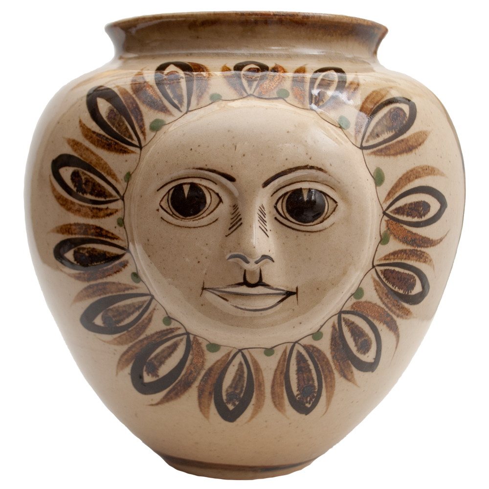 Picassoqsque Vintage Ceramic Pot~P77600834