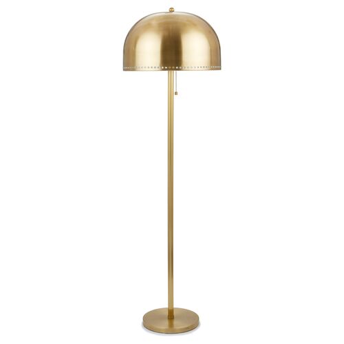 Theo Dome Floor Lamp, Polished Brass~P77570800