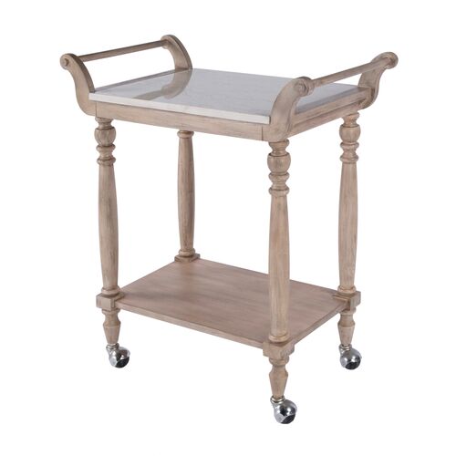 Liam Marble Top Bar Cart