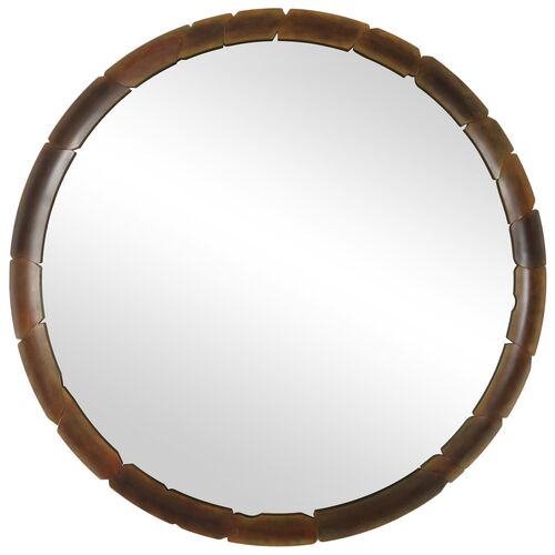 Althea 44.75" Round Wall Mirror, Bronze