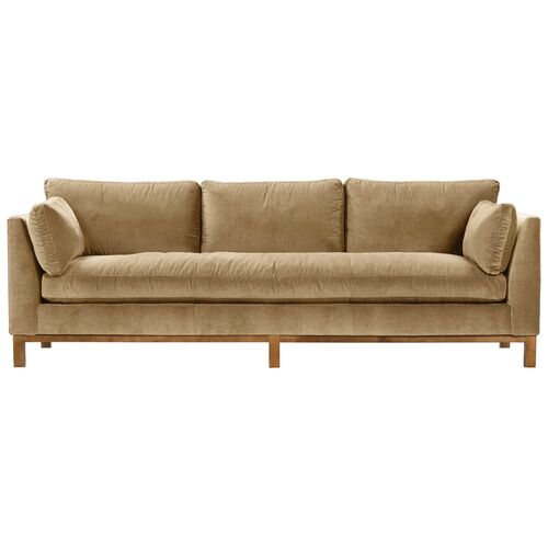Apollo Velvet Bench-Seat Sofa