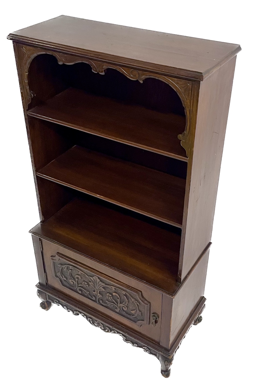 Vintage Carved Bookcase Cabinet~P77683443