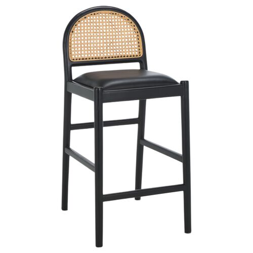Erynor Rattan & Leather Counter Stool Erynor Rattan & Leather Counter Stool