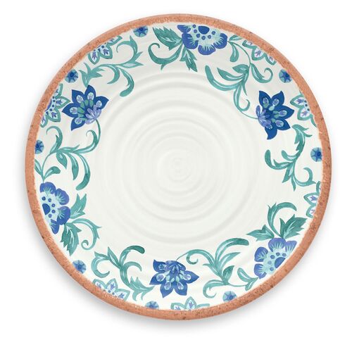 S/6 Claudia Floral Dinner Plate, Turquoise~P77649889