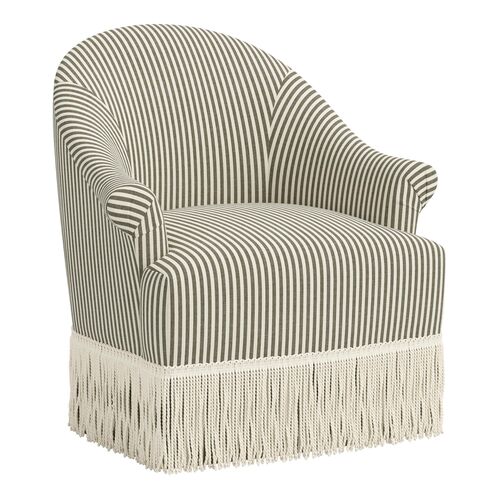 Marie Swivel Chair, Jane Stripe