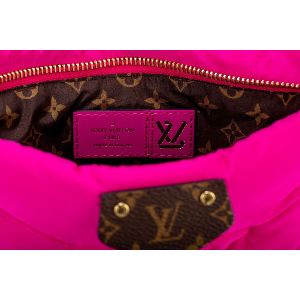 Pink and Black Monogram Econyl Nylon Maxi Multi Pochette Gold Hardware, 2021
