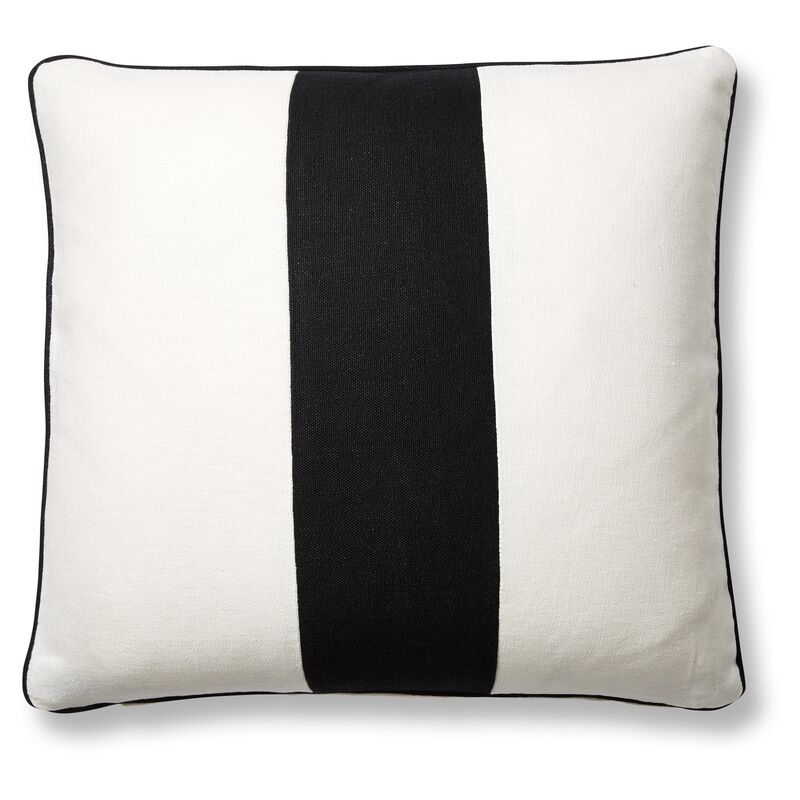 Blakely 20x20 Pillow, White/Black