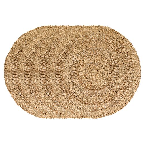 S/4 Straw Loop Placemats, Natural