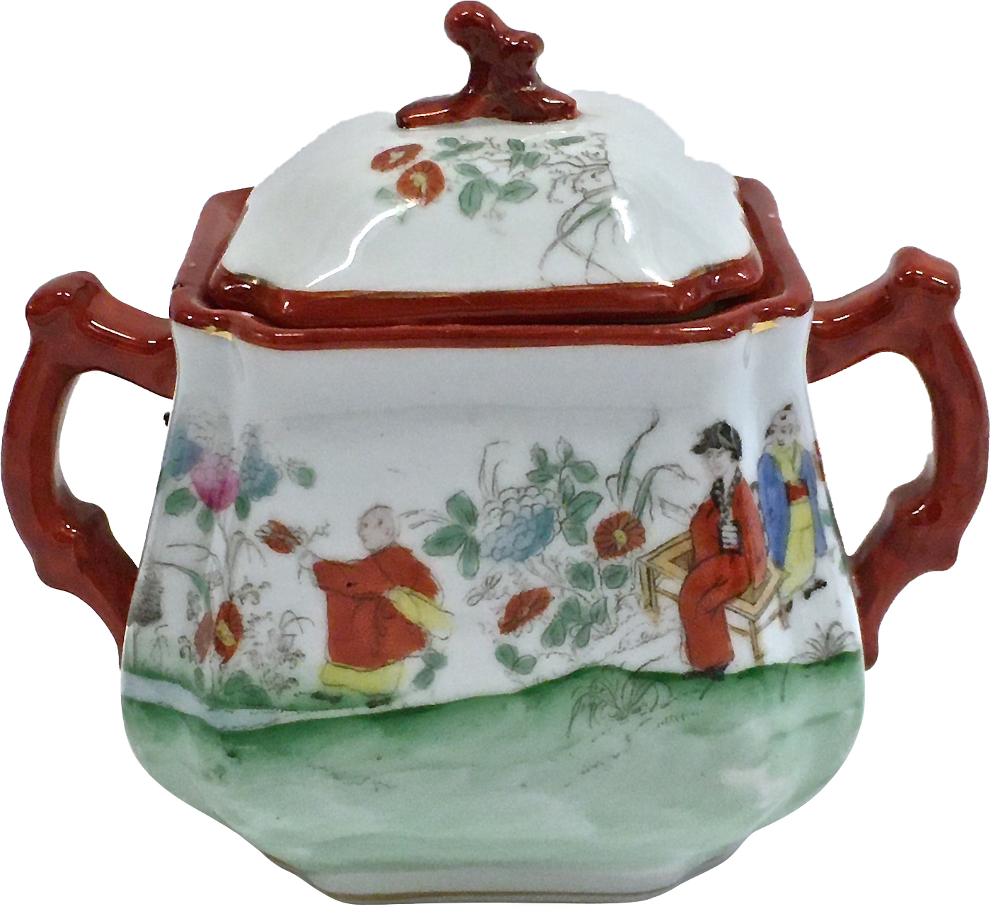 Porcelain Asian Lidded Sugar Bowl~P77662700