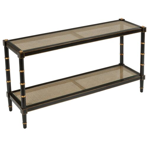 Conner Cane Console Table
