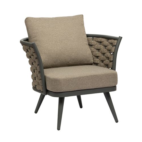 Fjara Indoor/Outdoor Lounge Chair, Beige