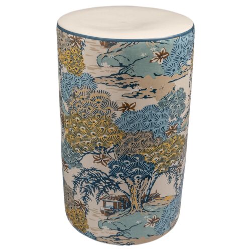 Sea Of Trees Garden Stool, Blue
