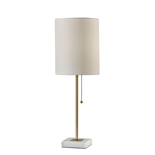 Ayden Table Lamp, Brass/White~P69529897