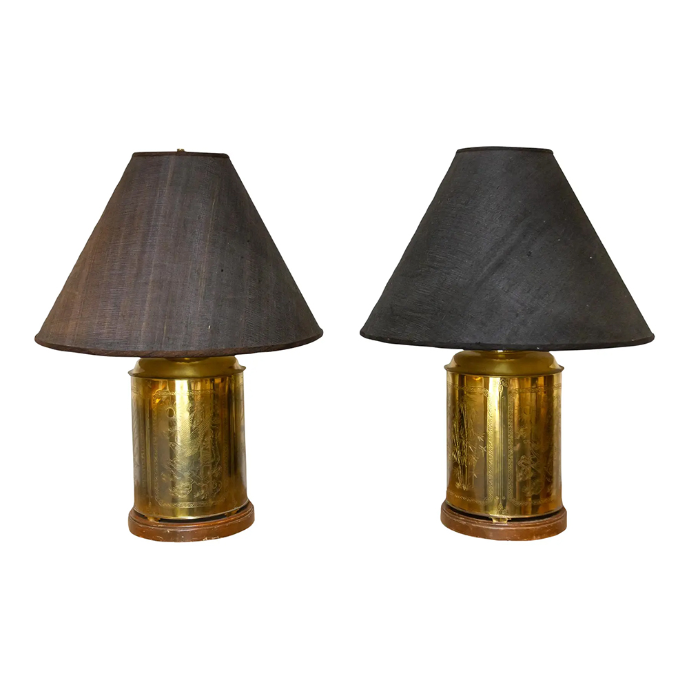 Pair of Mid 20th Century Brass Lamp~P77718647
