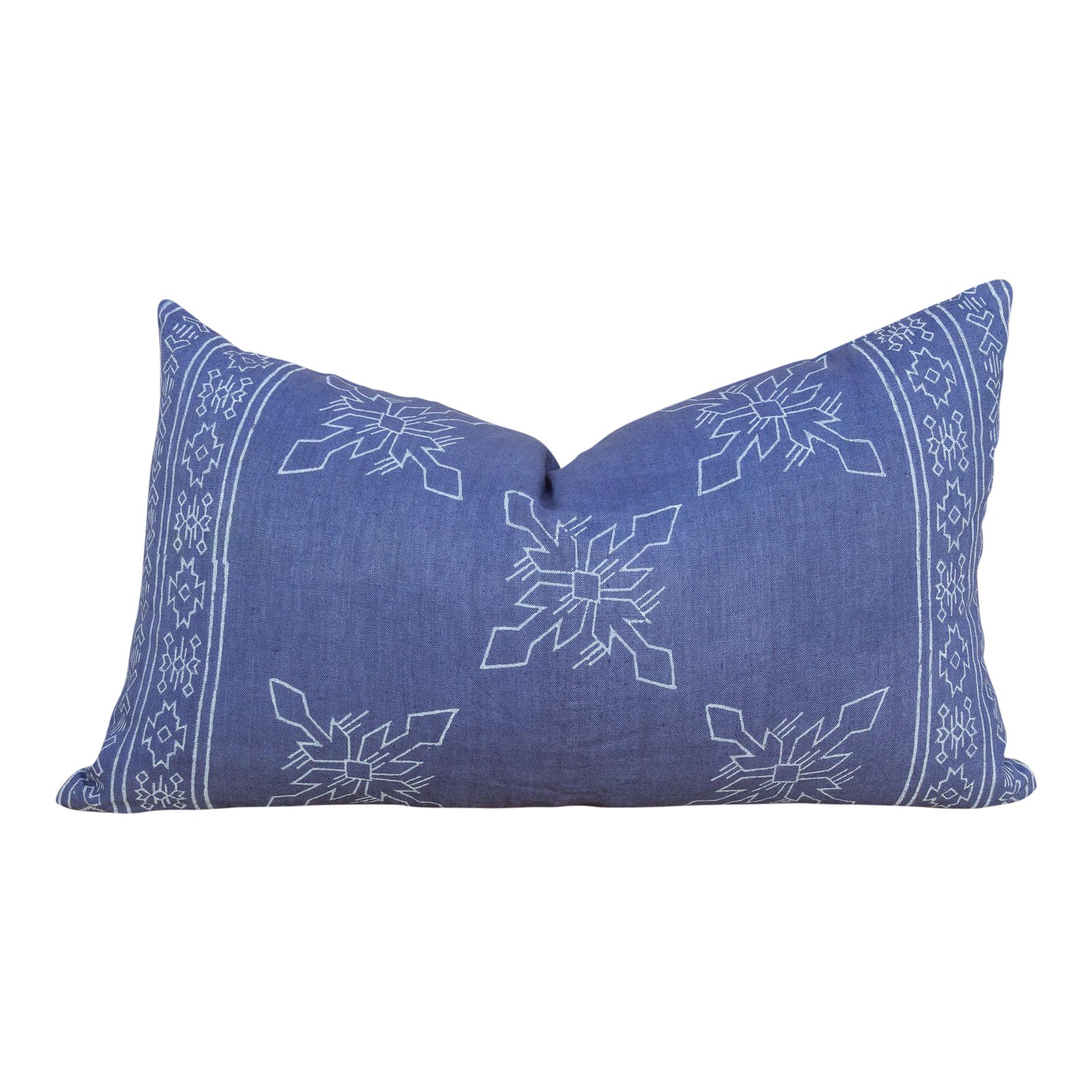 Blue Itzcali Aztec Block Print Pillow~P77641538