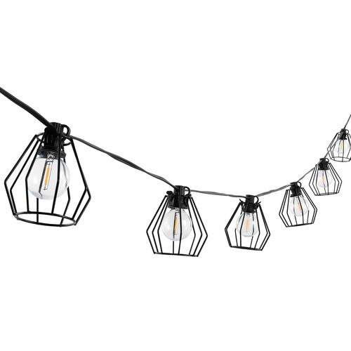 Velanen LED 10-Light Outdoor String Lights, Black