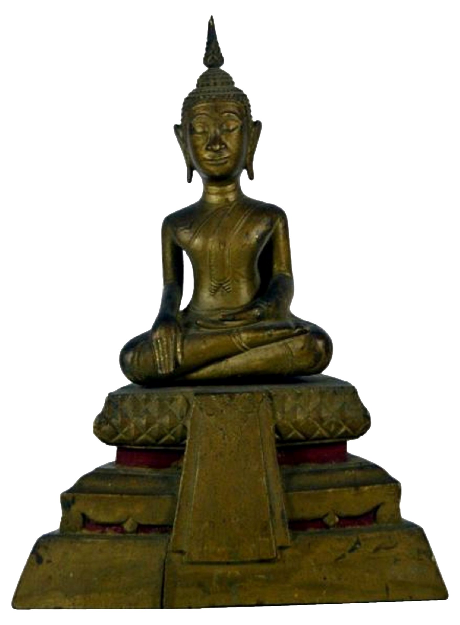 Antique Wood Buddha Statue~P77306054