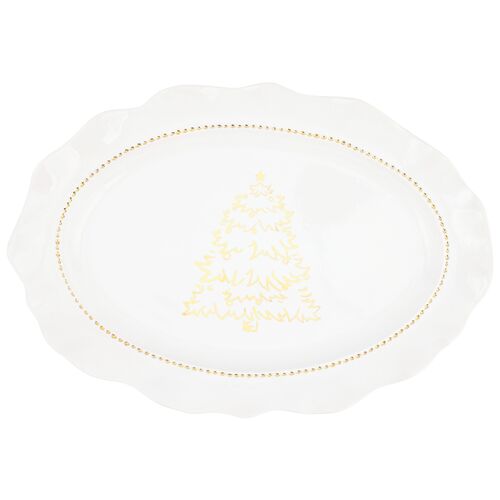 Giorno di Festa Oval Platter, White