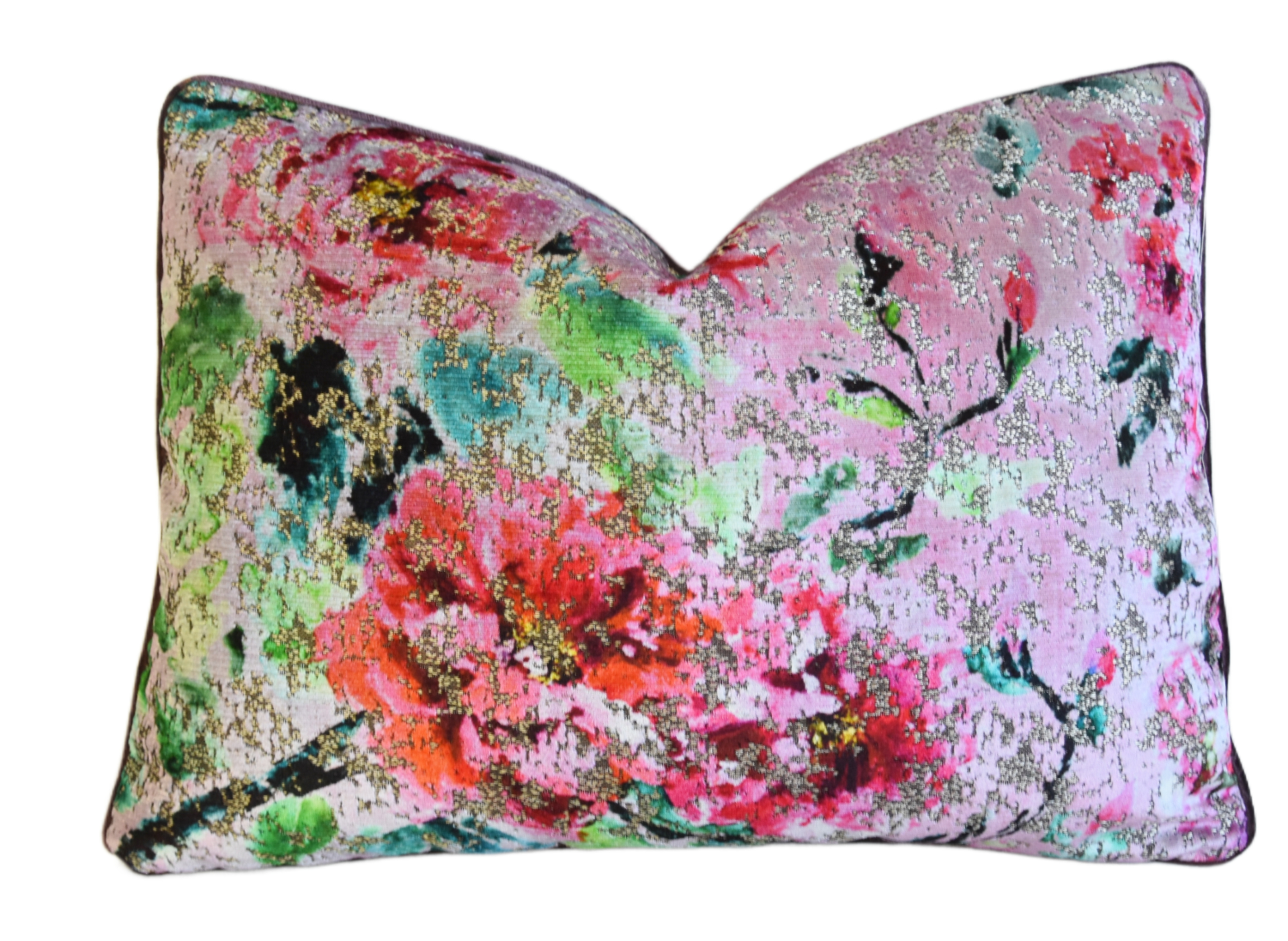 Designer Guild Floral Rose Velvet Pillow