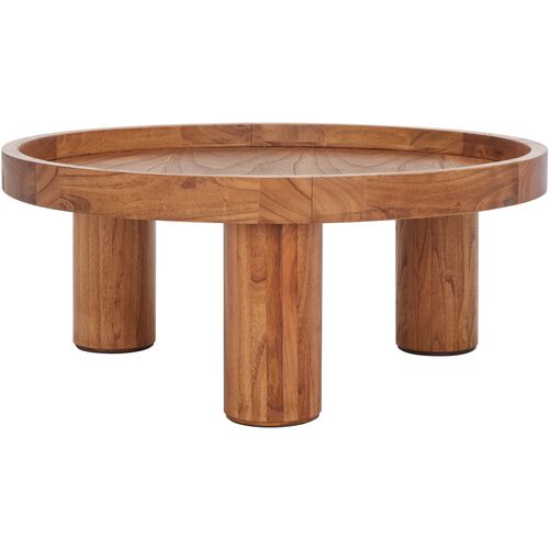 Quentin 3-Leg Round Coffee Table, Natural~P77648087