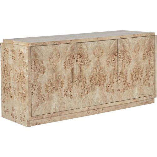 Jackson Burl 3-Door Buffet Cabinet