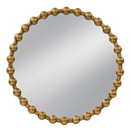 Orchid Wall Mirror, Gold Leaf