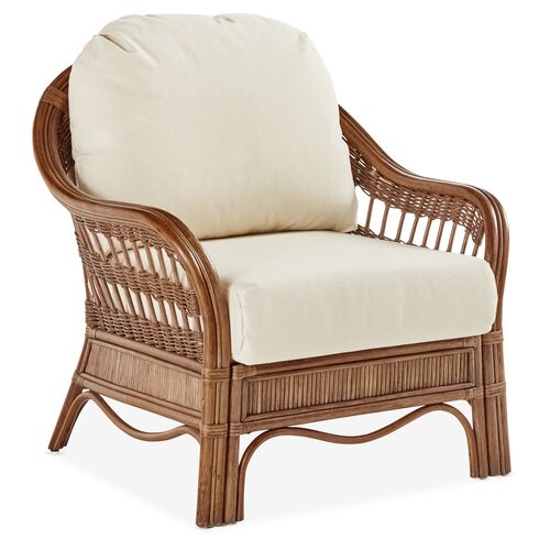 Bermuda Rattan Club Chair, Pecan~P77471963