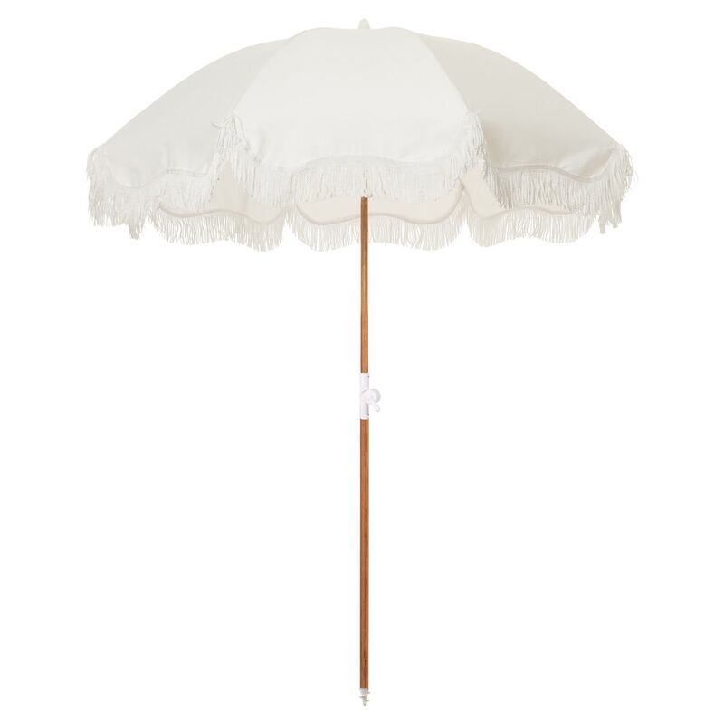 Holiday Beach Umbrella, Antique White