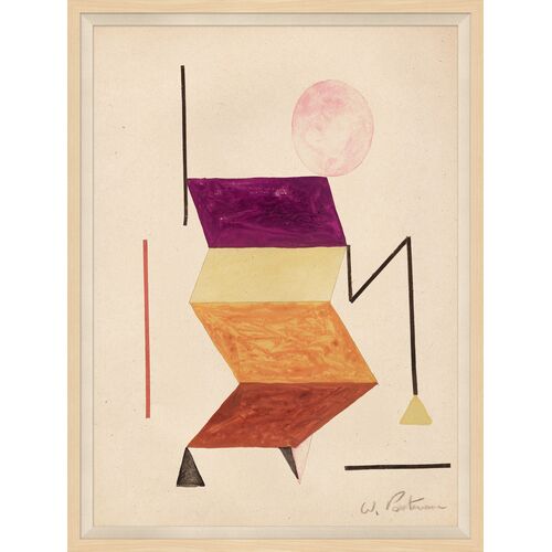 Geometry in Motion II Framed Painting, 32.5" x 24.5"