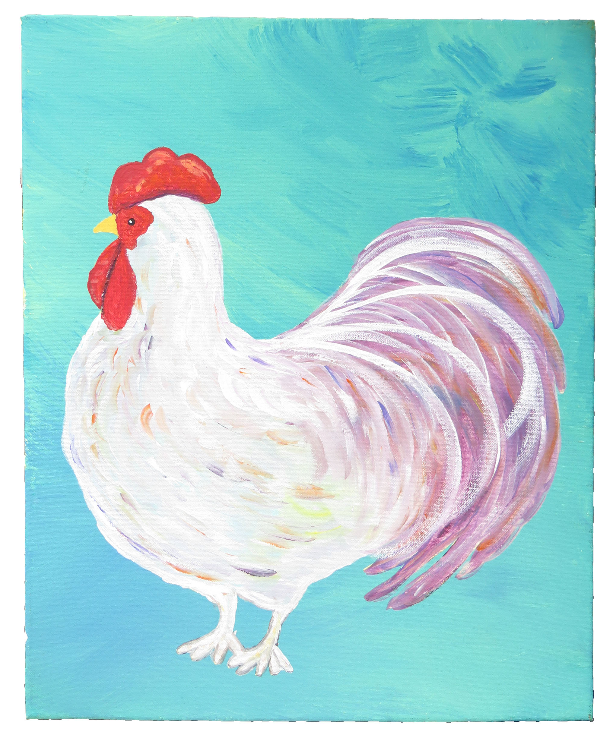 Naïve / Folk Art Rooster Painting~P77665751
