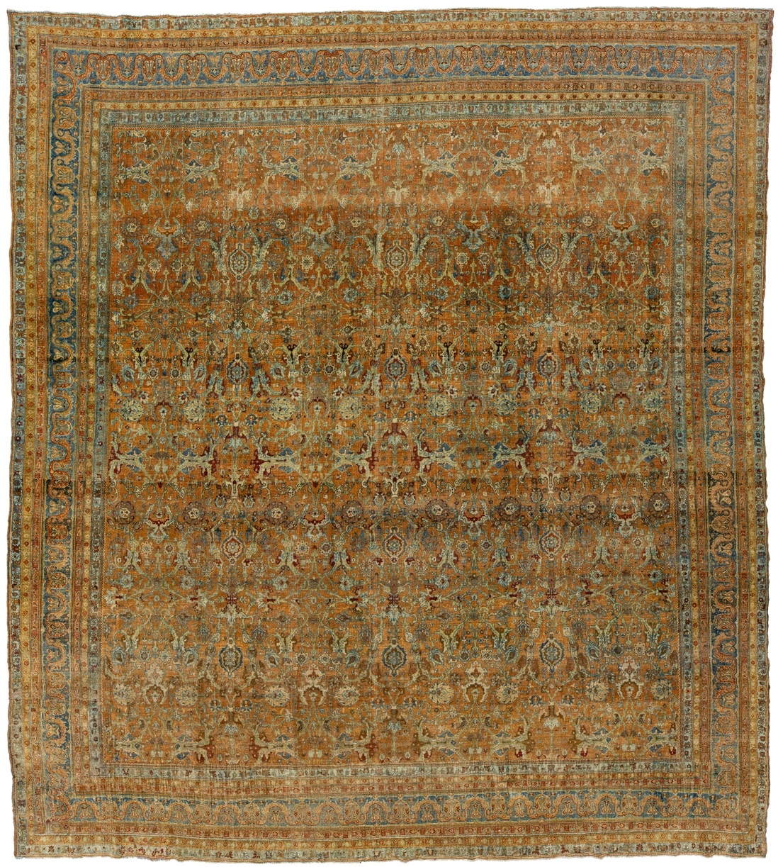Antique Persian Bidjar Rug 10'6" x 11'10~P77663296