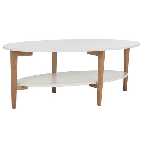 Mikel Oval Coffee Table, White~P60366641
