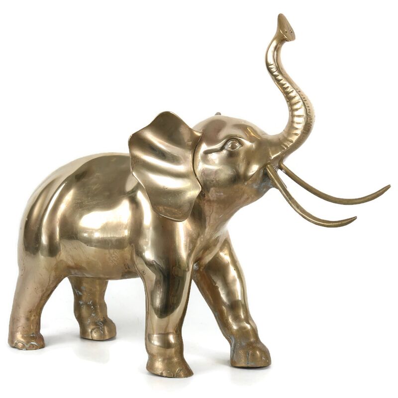 Large Brass Elephant Figure
