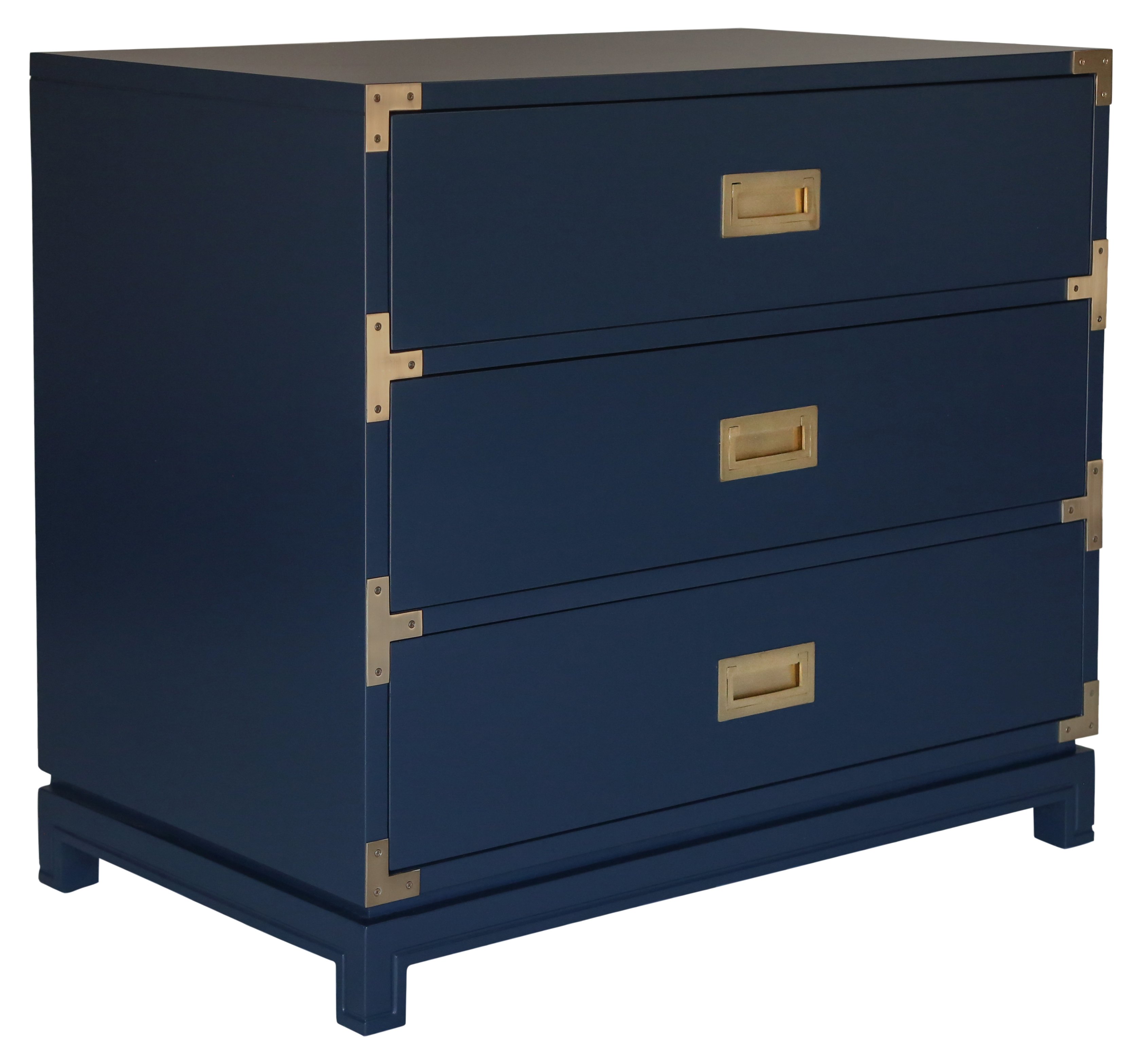 campaign style dresser SIX DRAWER IN HENREDON birch veneer and MDF with hardware finished in Antique Brass ETHAN ALLEN Campaign Style Four