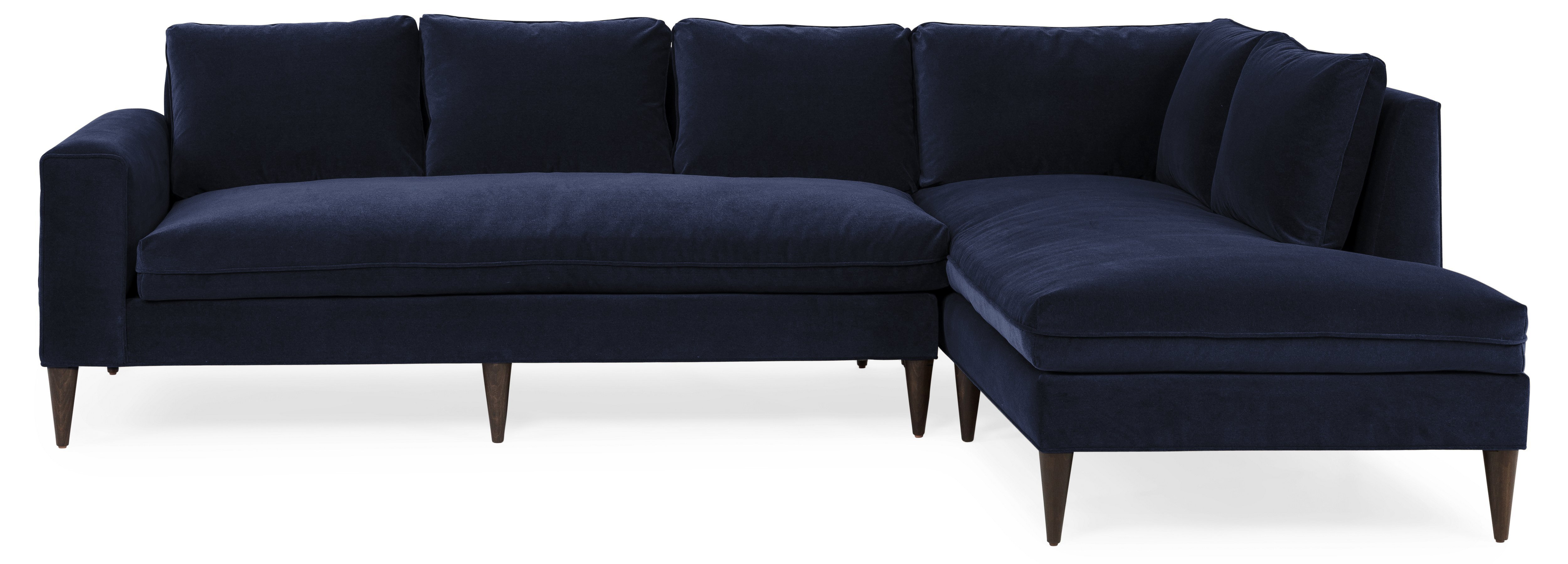 Upton Velvet RF Sectional One Kings Lane