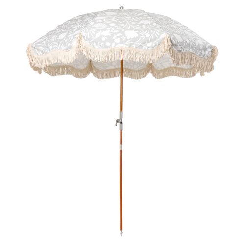 Flora Premium Beach Umbrella, Sage/White~P77628589