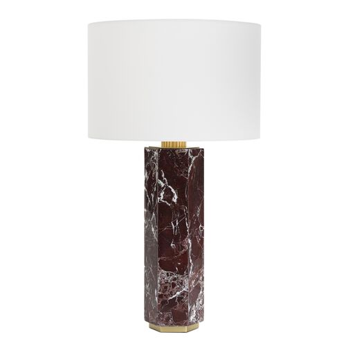 Nico Marble Table Lamp, Brown