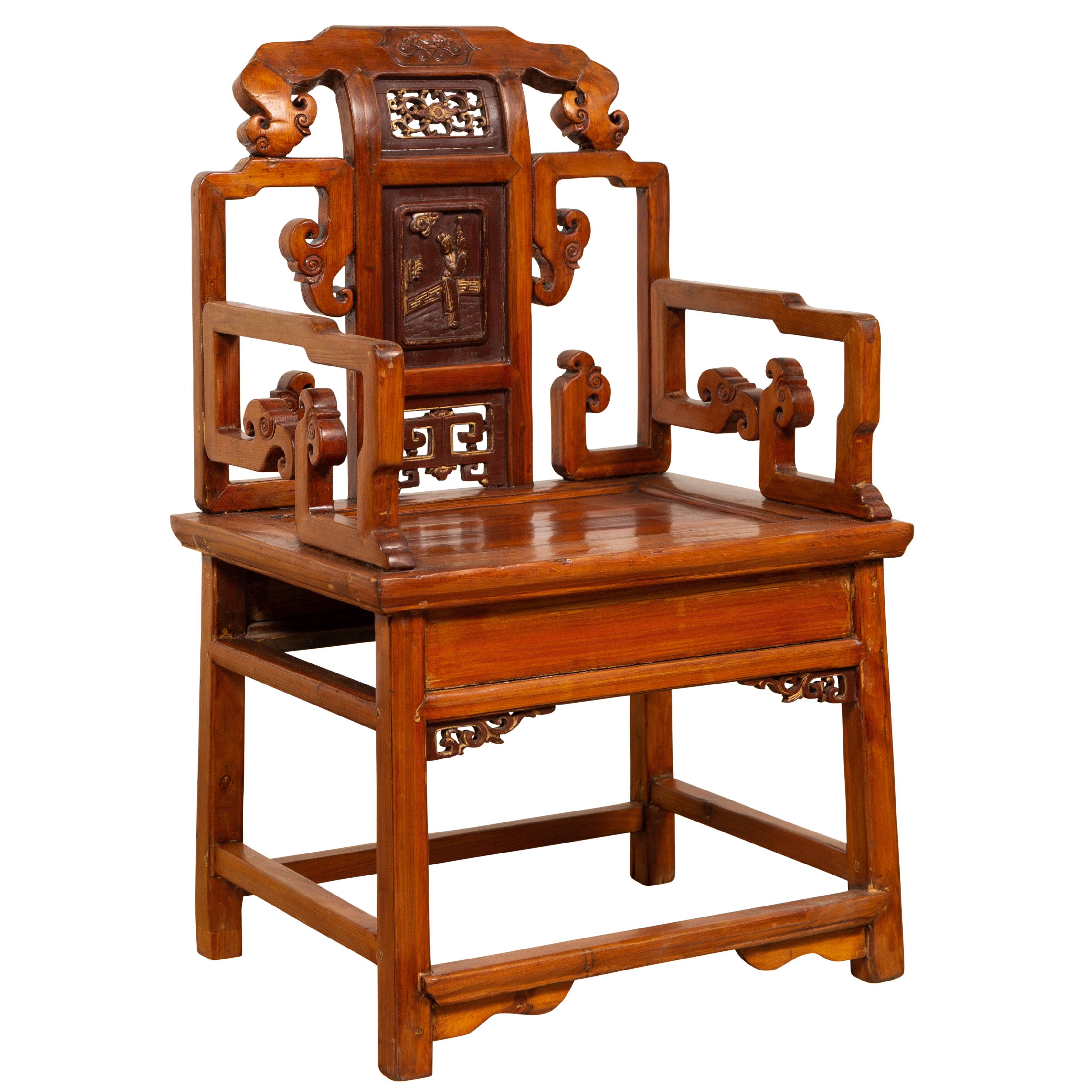 Antique Chinese Hand Carved Armchair~P77555120