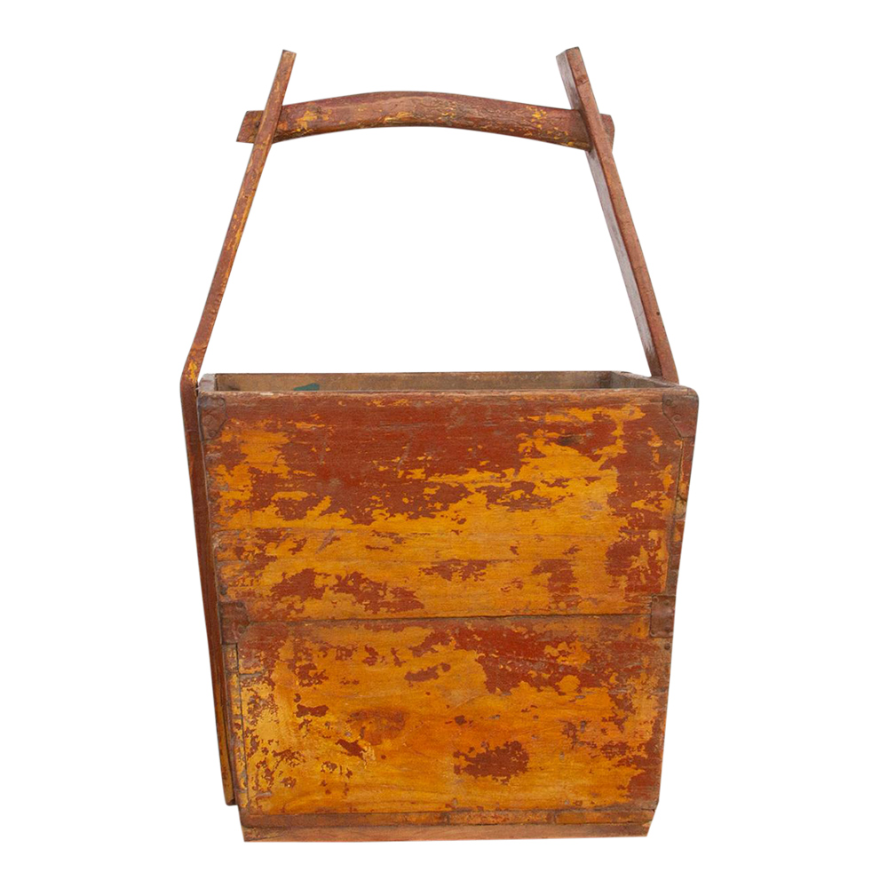 Distressed Wooden Harvest Basket~P77662250