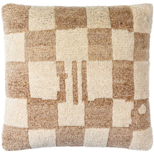 Balder Checkered Wool Pillow