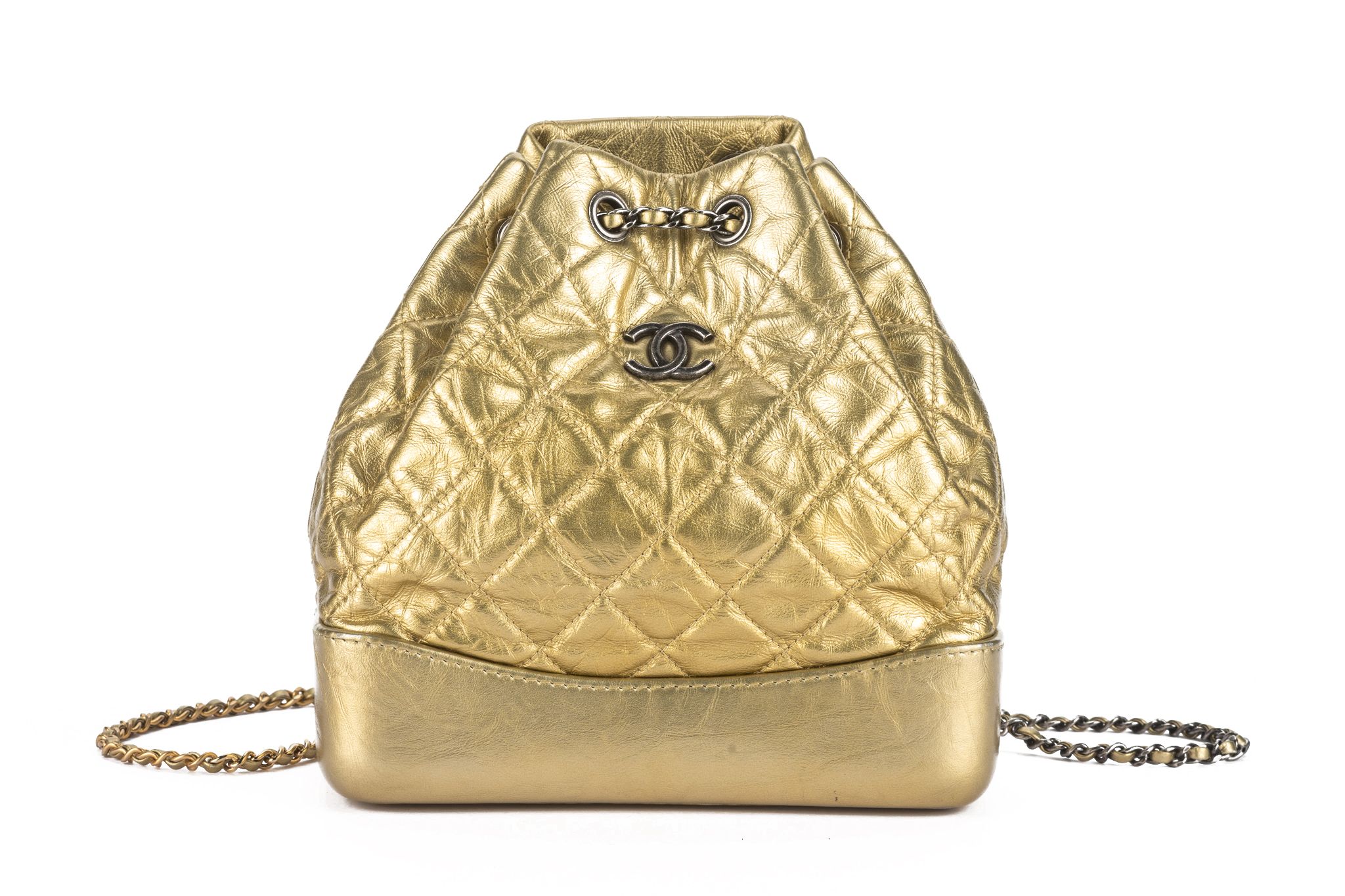 Chanel Gabrielle Gold Backpack~P77698255