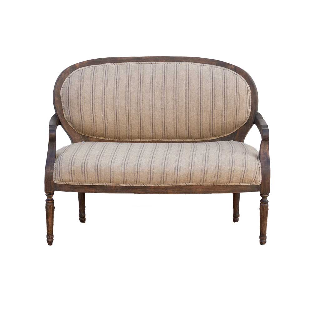 French Farmhouse Upholstery Bench~P77698807