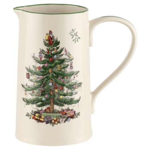 Christmas Tree Jug, White/Green~P65280577
