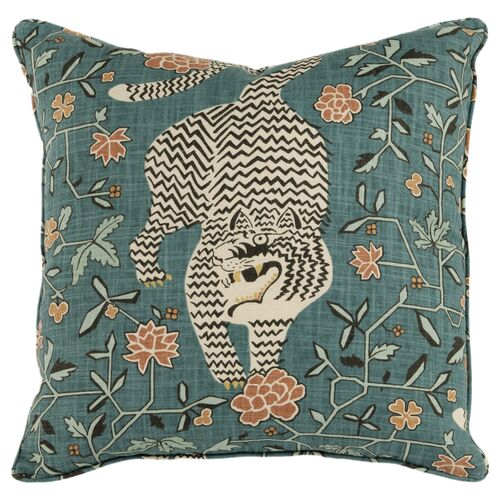 Theo Tiger Linen Pillow Theo Tiger Linen Pillow