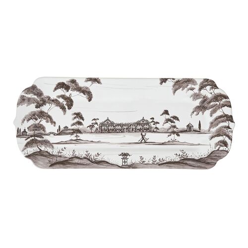 Country Estate 15" Hostess Tray, Flint Grey